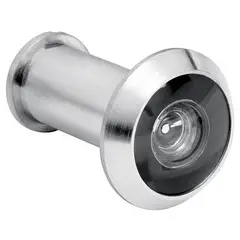 HERMEX - Mirilla Visor Lente de Vidrio para Puerta Cromo Mate 43674 Hermex