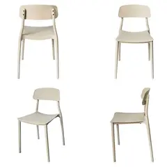 ARKIMUEBLES - Silla de polipropileno modelo Alisson arena - set x 4 sillas
