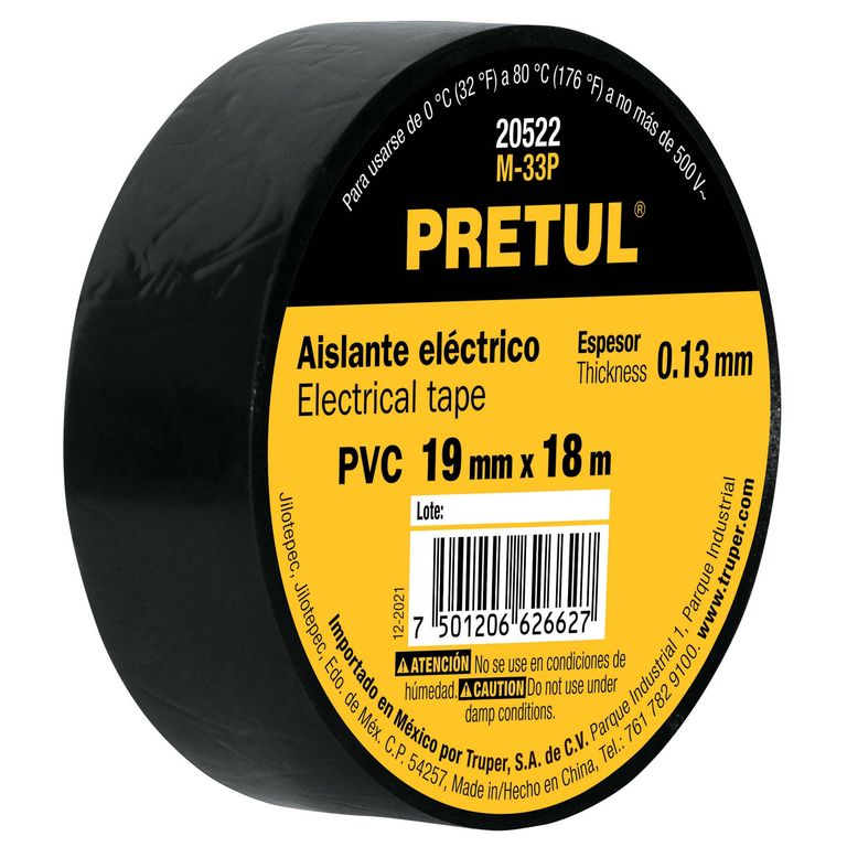 Cinta Aislante 19mm x 18m Negro 20522 Pretul
