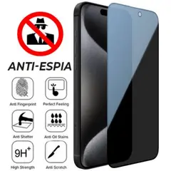 GENERICO - Mica Anti Espía Para iPhone 15 Pro Vidrio Protector de Pantalla