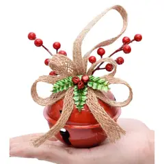 GENERICO - Cascabeles Navidad Rojos Arbol Adornos - Miden 7.5 cms