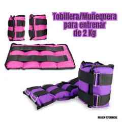 GENERICO - Pesas Muñequeras Tobilleras Peso de 2kg Pack 2 unidades