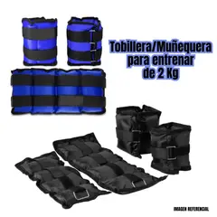 GENERICO - Pesas Muñequeras Tobilleras Peso de 2kg Pack 2 unidades