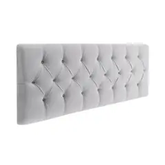 MAVISAC - Cabecera Arsenal Plaza Queen Color Plata -Tela