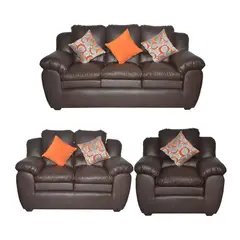 HOGAR & SPACIOS - HYS SALA 3 2 1 SENA MARRON OSCURO