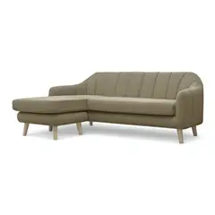 HOGAR & SPACIOS - HYS SECCIONAL IZQUIERDO MACROW MARRON CLARO