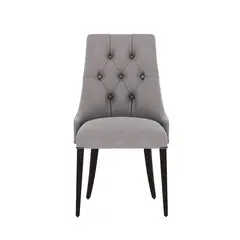 HOGAR & SPACIOS - HYS SILLA GALPO CAPITONE GRIS CLARO