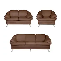 HOGAR & SPACIOS - HYS SALA 3 2 1 LOIRA MARRON