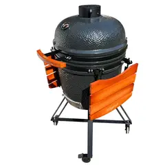 HIGRILL - Kamado Clasico 22 Pulgadas Gris Brillante