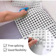 GENERICO - Pack X6 Alfombrilla de baño antideslizante alfombra impermeable blanco