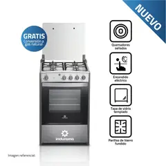 INDURAMA - Cocina Coruña a gas con 4 quemadores sellados y encendido eléctrico