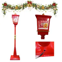 GENERICO - Farol Navideño Musical 190 cm de alto Chino con destello de nieve