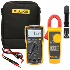 FLUKE - Kit combinado de multímetro para electricistas 117 y 323