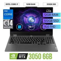 LENOVO - Laptop 15.6" FHD Intel Core i7-13650HX Ram 12GB SSD 512GB RTX 3050 6GB Win 11