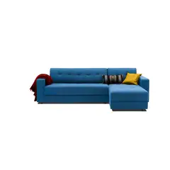GENERICO - Sofá Seccional Andreanne Color Azul + 2 decorativos