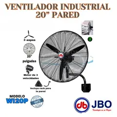 GENERICO - Ventilador De Pared JBO W120P de 20 Pulgadas 130 WATTS