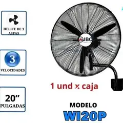 GENERICO - Ventilador De Pared JBO W120P de 20 Pulgadas 130 WATTS