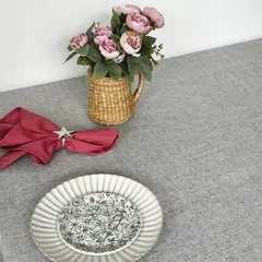 CASIOPIA - Mantel antimanchas redondo 810 sillas LONETA GRIS