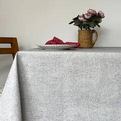 CASIOPIA - Mantel antimanchas rectangular 6 sillas LONETA GRIS