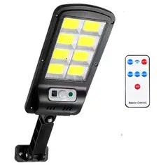 SEISA - Lampara Reflector Solar con Panel para Exterior Sensor de Movimiento