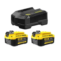 STANLEY - Baterias 20V 4A 2 UNIDADES + Cargador 20V KIT TUYA