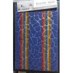 GENERICO - Tapete Alfombra Para Entrada Jebe y Felpa 40 x 60 cm Azul