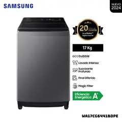 SAMSUNG - LAVADORA ECOBUBBLE 17KG CARGA SUPERIOR GRIS - WA17CG6441BDPE