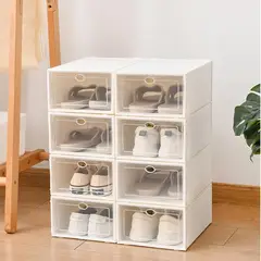 GENERICO - Pack x 10 Organizadores De Calzado Apilables - Blanco