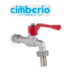 CIMBERIO - LLAVE ESFÉRICA PARA JARDÍN 1/2" BRONCE PESADO CIM VALVE (ITALIANO)