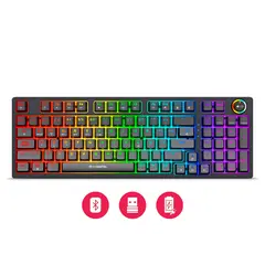 CYBERTEL - TECLADO STRIKER CBX K1008-3M RGB MECANICO WIRELESS BLUETOOTH