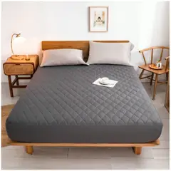 GENERICO - Protector de colchón impermeable 1 Plaza Gris