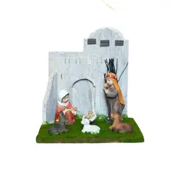 PANADECOR - Sagrada Familia Infantil Con Establo Grande 20Cm Poliresina