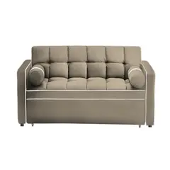 BARAKA HOME - Sofá Cama Valandovo con Almohadas 2 Plz - Beige Claro.