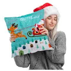 GENERICO - Set de 02 Fundas de cojín Navideñas de 45 x 45cm diseño ambas caras