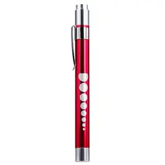 GENERICO - Linterna médica ovoscopio tipo lapicero rojo