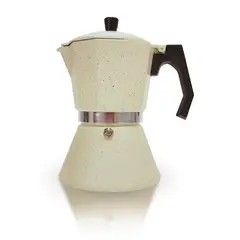 Pentha - Cafetera Moka Italiana para Cocina de Inducción 6 Tazas Espresso Crema
