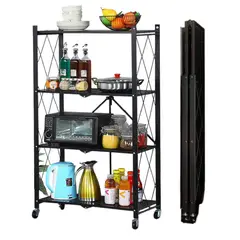 GENERICO - Estante De Cocina Plegable Verduras Frutero 4 Niveles Multiuso Calidad