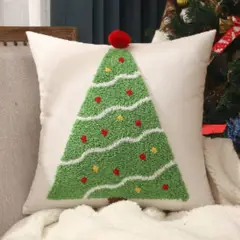 GENERICO - Cojin Navideños Arbol Cojin Navidad Alto Relieve - 45x45 cms