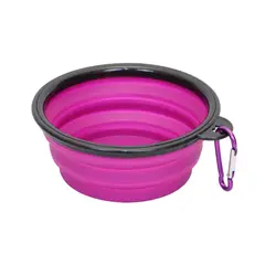GENERICO - PLATO MORADO PLEGABLE PORTÁTIL CON GANCHO