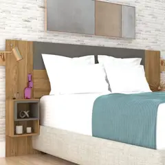 TU MESITA - Cabecera de Cama Miriam 2 plazas color MarrónGris