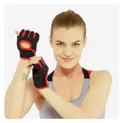 GENERICO - Guantes Deportivos Estandar de Neopreno en Color Rojo