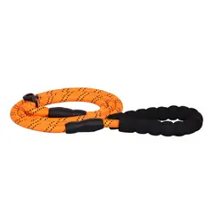 GENERICO - CORREA PARA MASCOTAS NARANJA REFLECTANTE DURADERA Y CÓMODA