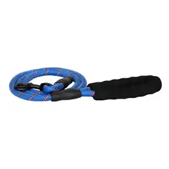 GENERICO - CORREA PARA MASCOTAS AZUL REFLECTANTE DURADERA Y CÓMODA