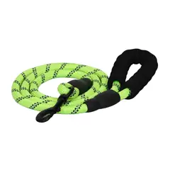 GENERICO - CORREA PARA MASCOTAS VERDE REFLECTANTE DURADERA Y CÓMODA