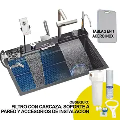 FRITECSA - Lavadero Multifuncional Smart De 10 Funciones y Filtro con Carcaza