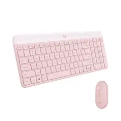 LOGITECH - Teclado y Mouse Inalambrico Mk470 Slim Wireless rosado