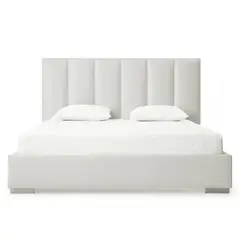 GENERICO - Cama Tapizada Listón Dalia Ivory 2 Plazas