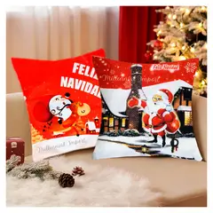GENERICO - Set de 02 Fundas de Cojín Navideñas de 45 x 45cm diseño ambas caras
