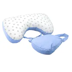 INFANTI - Almohada Lactancia Doble Apoyo Clouds Azul