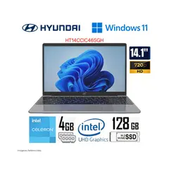HYUNDAI - Laptop Hyundai HYBOOK Intel Celeron N4020 4GB RAM 128 EMMC 14.1" HD WIND 11 - HT14CCIC46SGH
